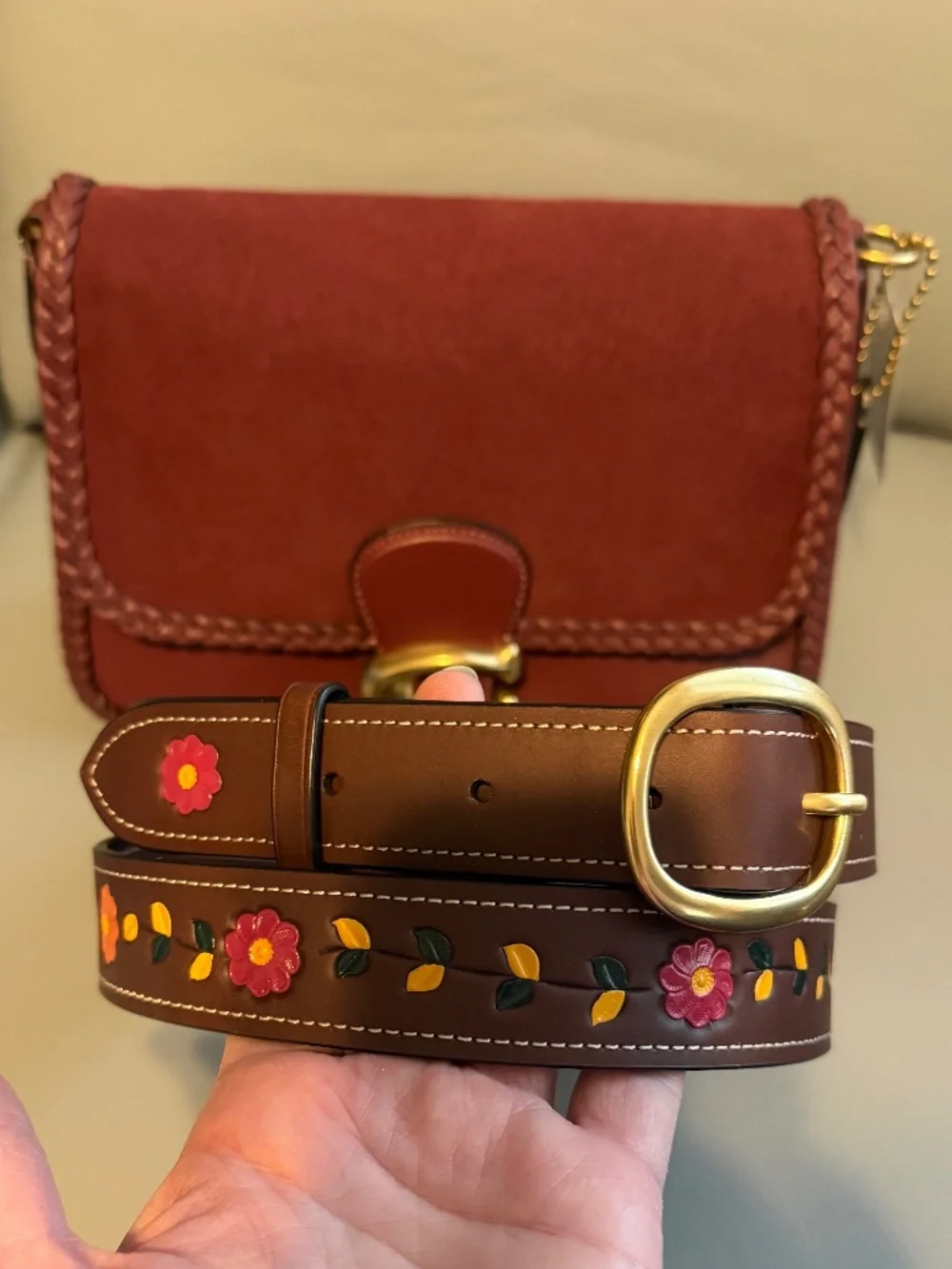 Coach Suede Soft Tabby and Wallet Braid Detail - Picture 3 of 16
